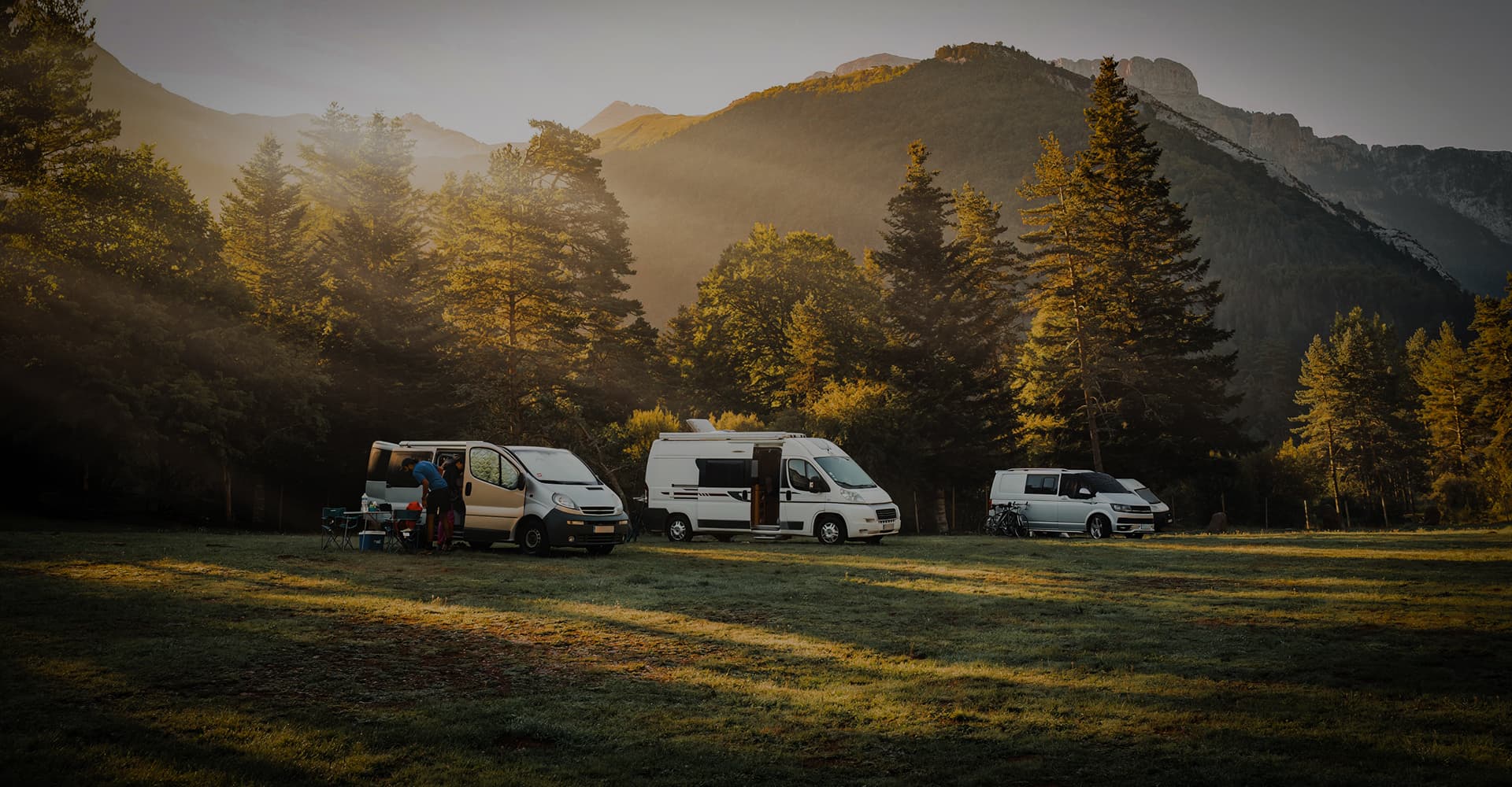 Motorhome touring the open road