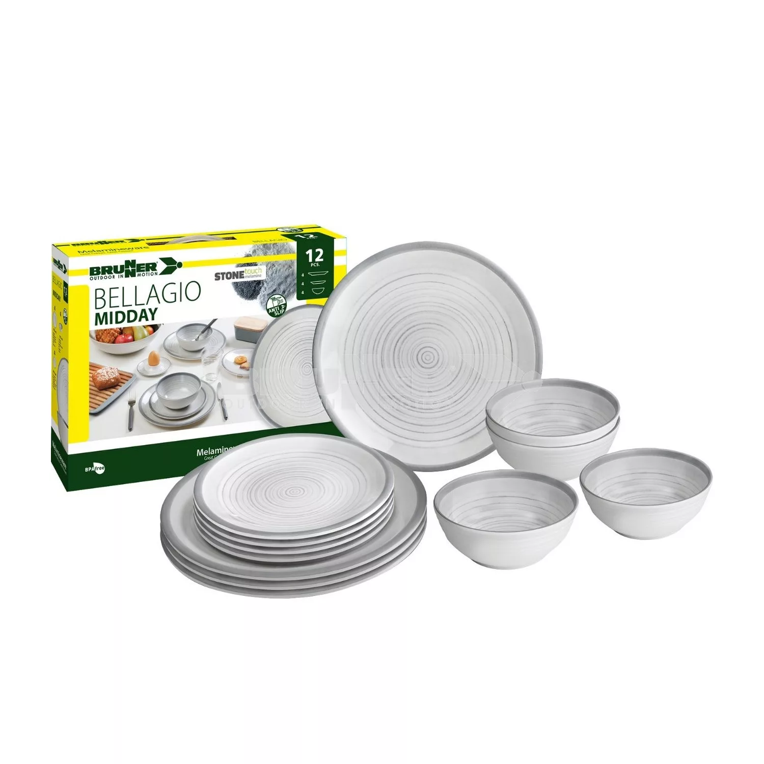 BRUNNER – BELLAGIO MIDDAY 12 PIECE MELAMINE SET