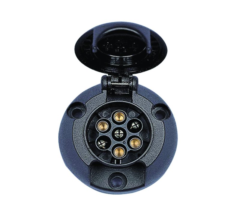 Black 12n Type 7 Pin Socket