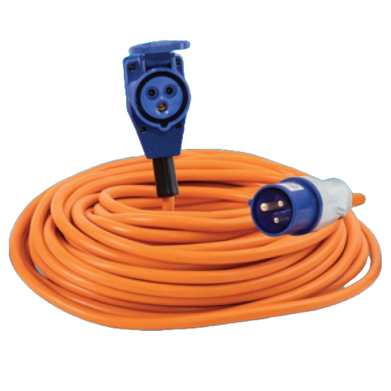Mains Hook Up Lead 25 Metres With 90 Degrees Connector