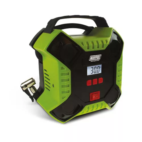 MAYPOLE – 12V AUTOMATIC DIGITAL AIR COMPRESSOR WITH LED LIGHT